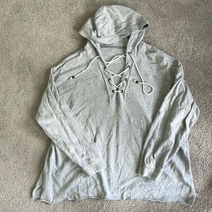 Aerie Lace up hoodie